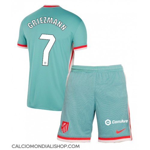 Maglie da calcio Atletico Madrid Antoine Griezmann #7 Seconda Maglia Bambino 2024-25 Manica Corta (+ Pantaloni corti)